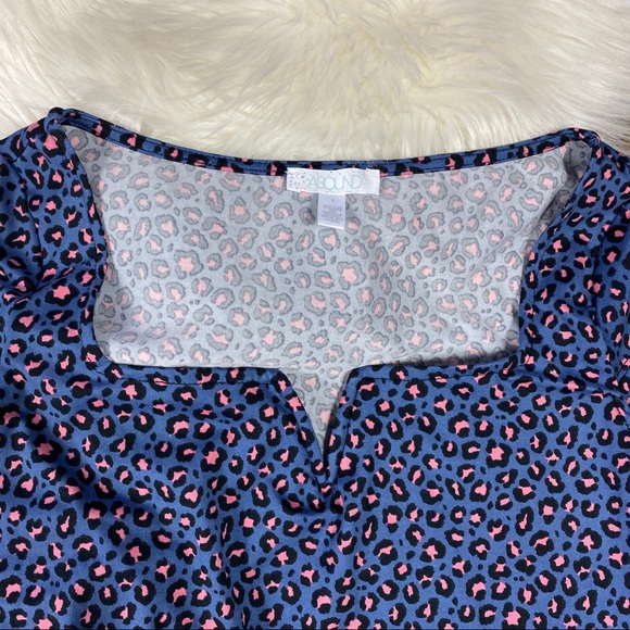 Abound Notch Neck Cap Sleeve Animal Print Bodysuit - Picture 2 of 4